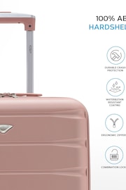 Flight Knight Rose Gold/Charcoal EasyJet 56x45x25cm Overhead 4 Wheel ABS Hard Case Cabin Carry On Suitcase Set Of 2 - Image 4 of 9