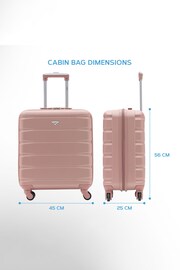 Flight Knight Rose Gold/Charcoal EasyJet 56x45x25cm Overhead 4 Wheel ABS Hard Case Cabin Carry On Suitcase Set Of 2 - Image 7 of 9