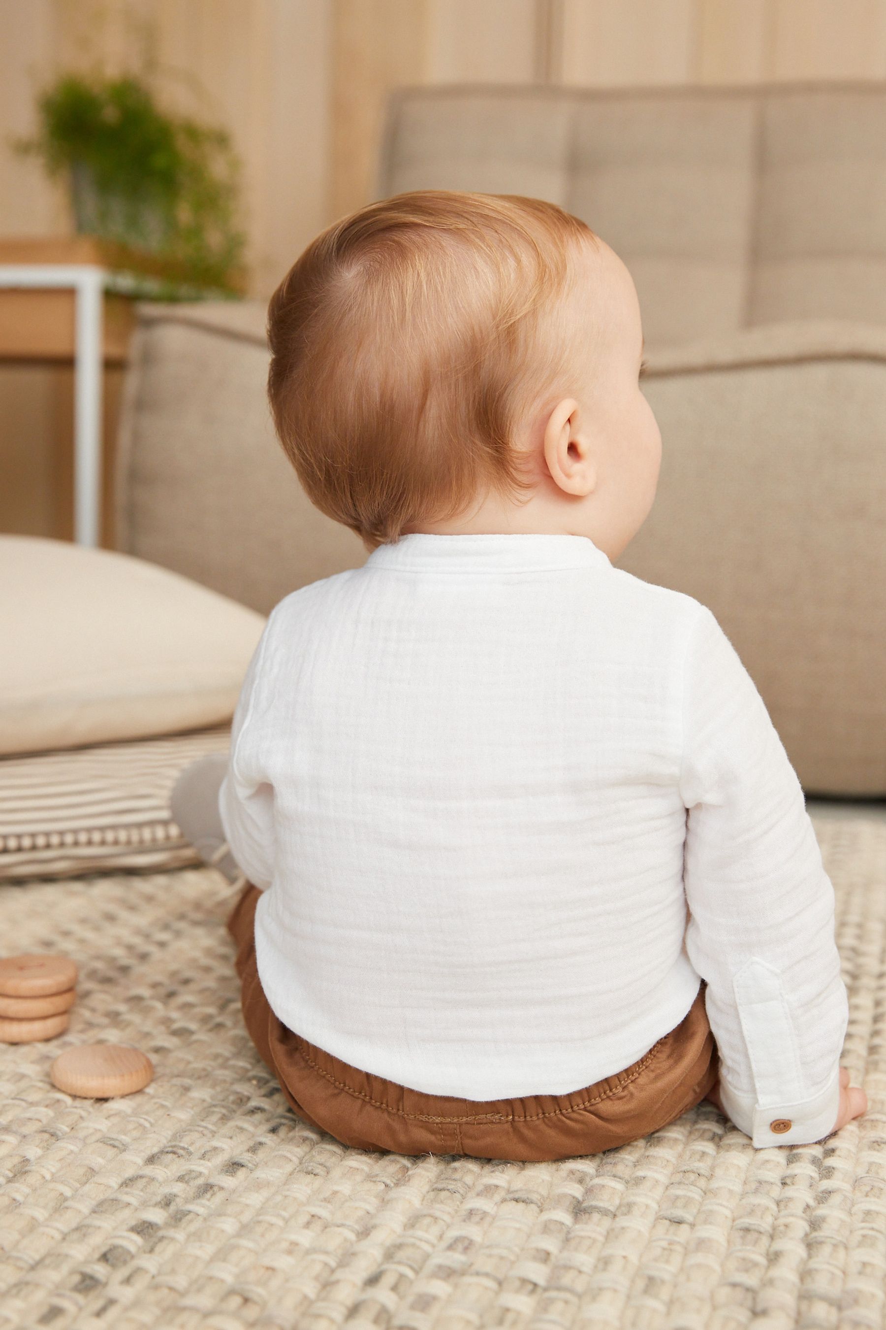 Buy Blanc Body chemise Bebe col grand pere from Next Luxembourg