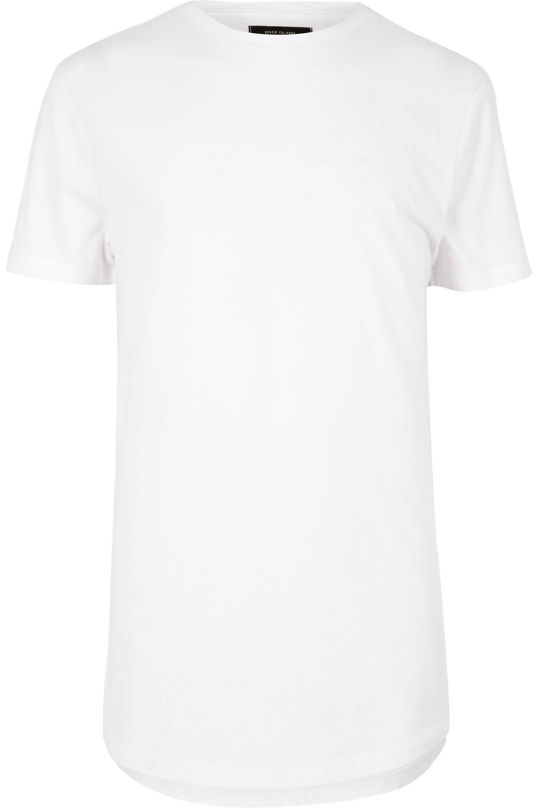 Buy River Island White Slim Fit 100 Cotton Big and Tall Curved Hem T Shirt from the Next UK online shop