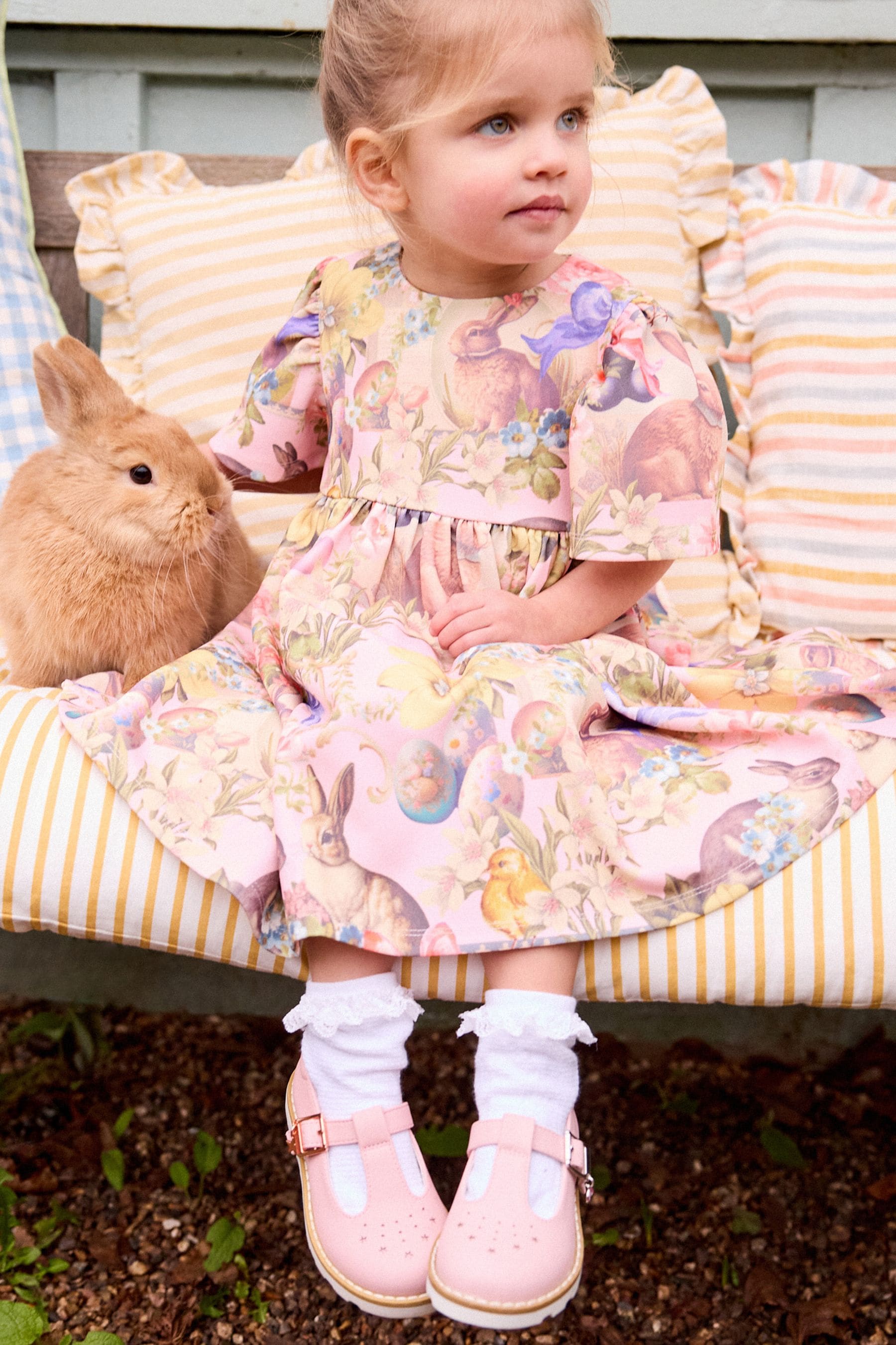 Buy Pink Bunny Ponte Dress 3mths 7yrs from Next Luxembourg