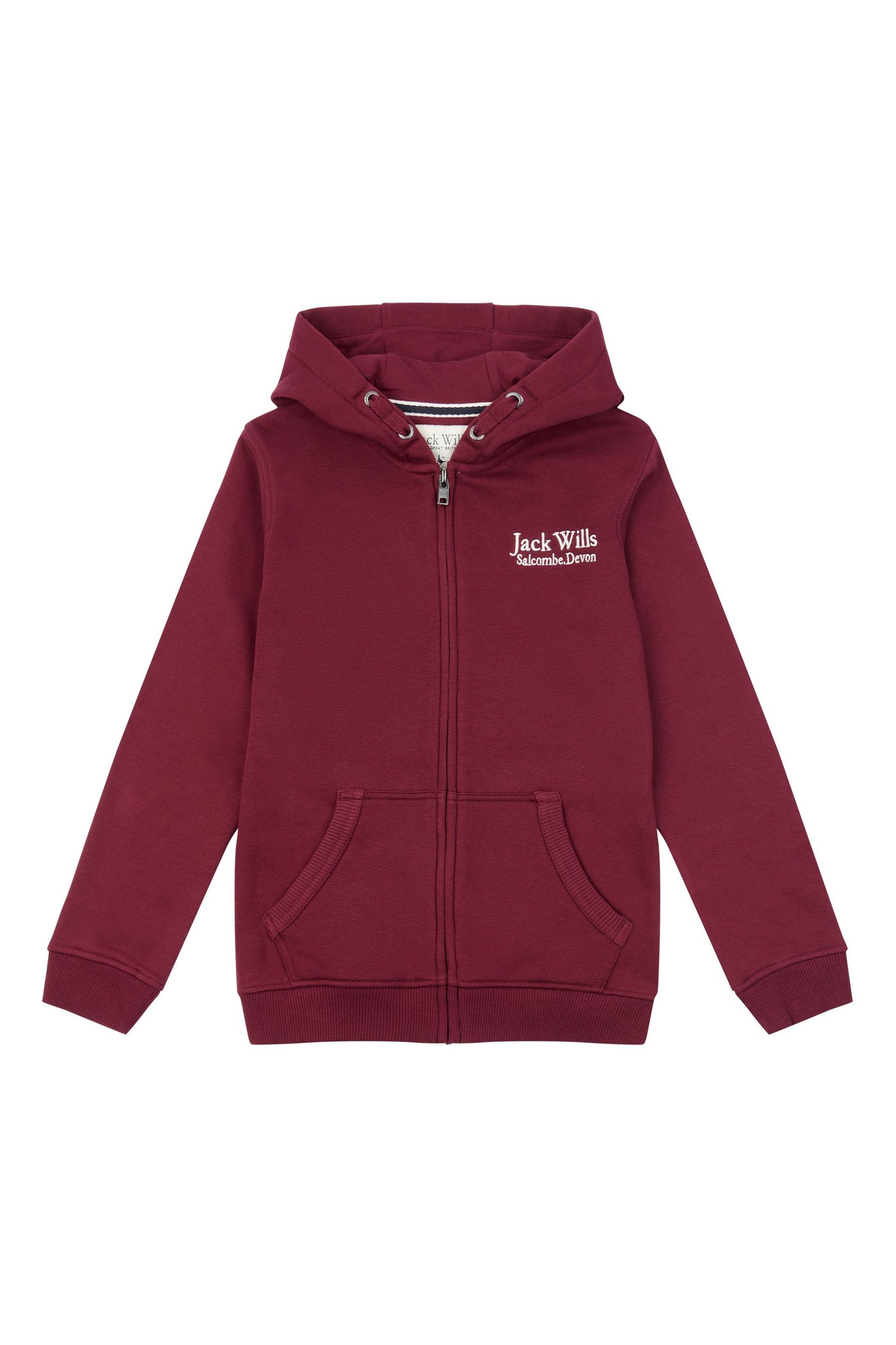 Jack wills pinebrook zip through hoodie top