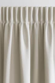 Light Natural Cotton Lined Pencil Pleat Curtains - Image 6 of 10