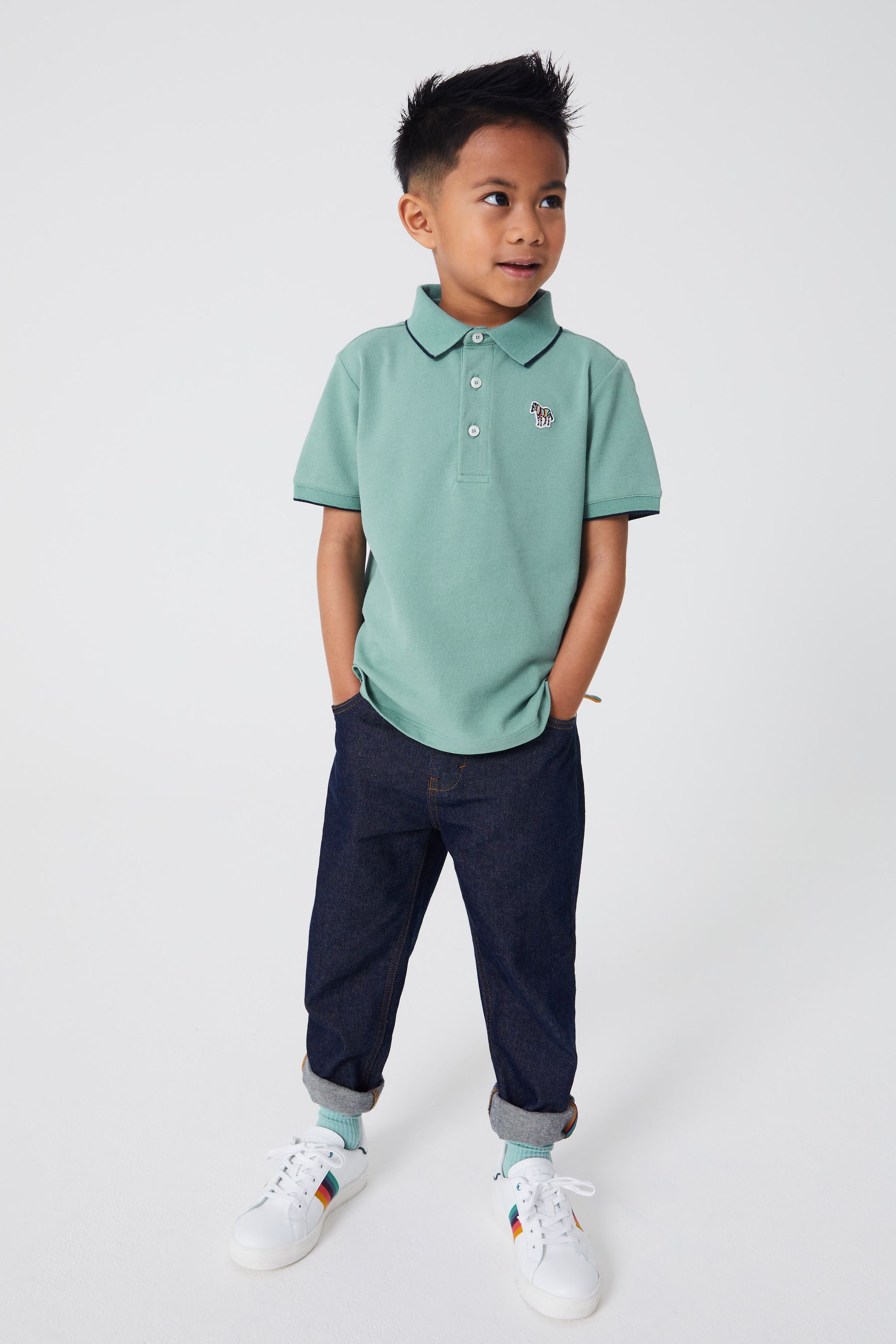 Buy Paul Smith Junior Boys Short Sleeve Zebra Logo Polo Shirt from Next Luxembourg