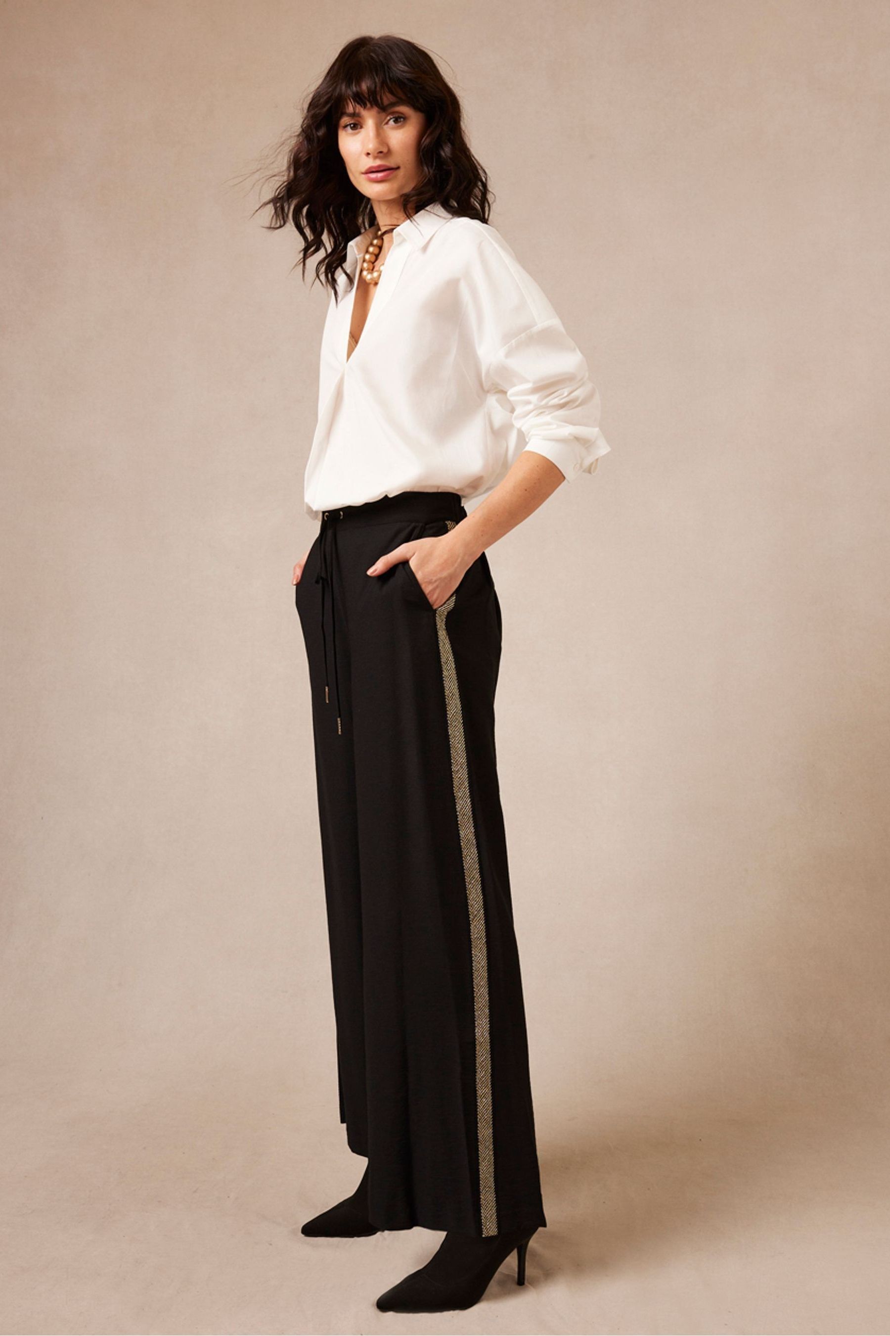 Mint velvet side stripe trousers top