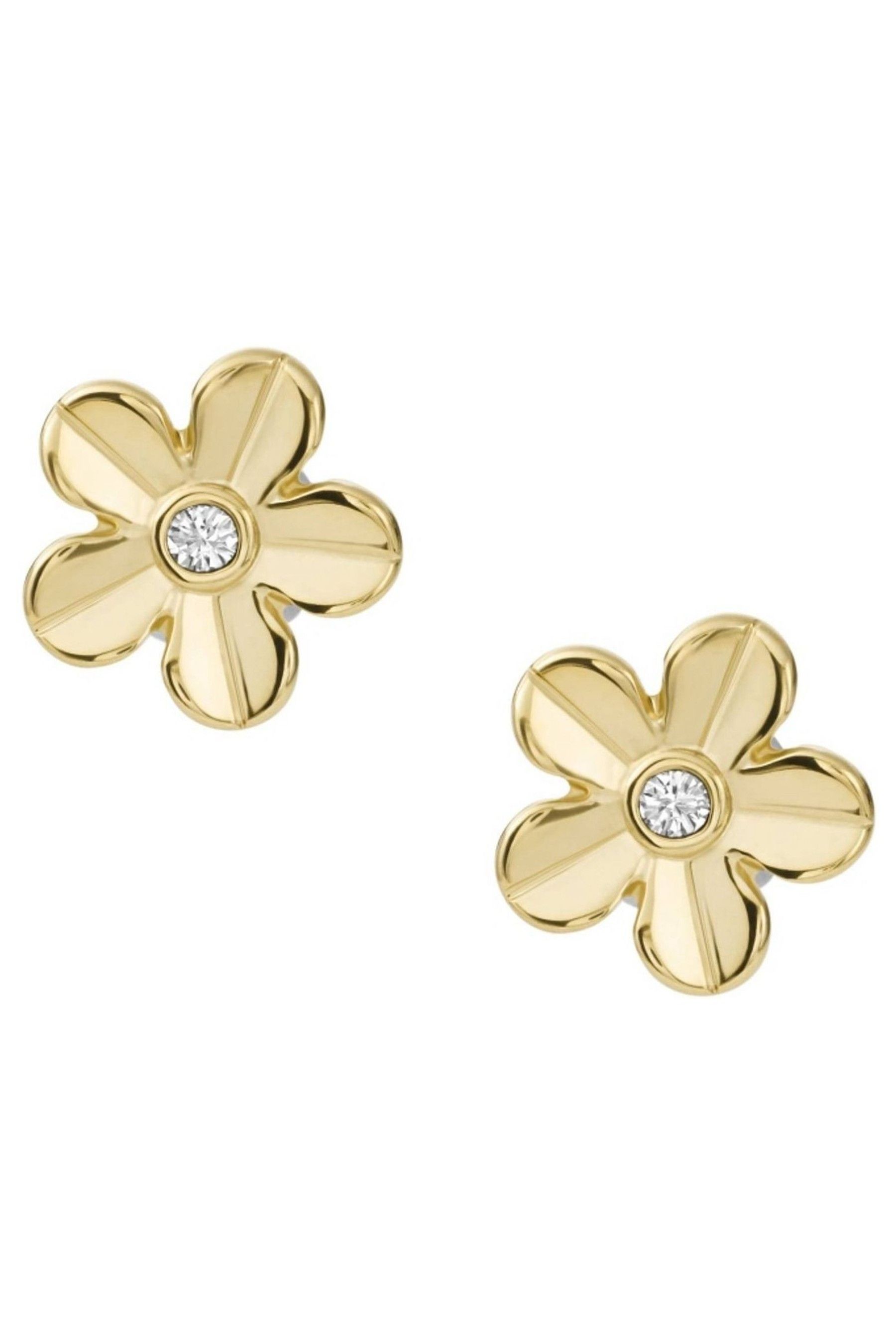 Buy Fossil Ladies Gold Tone Val Earrings from the Next UK online shop
