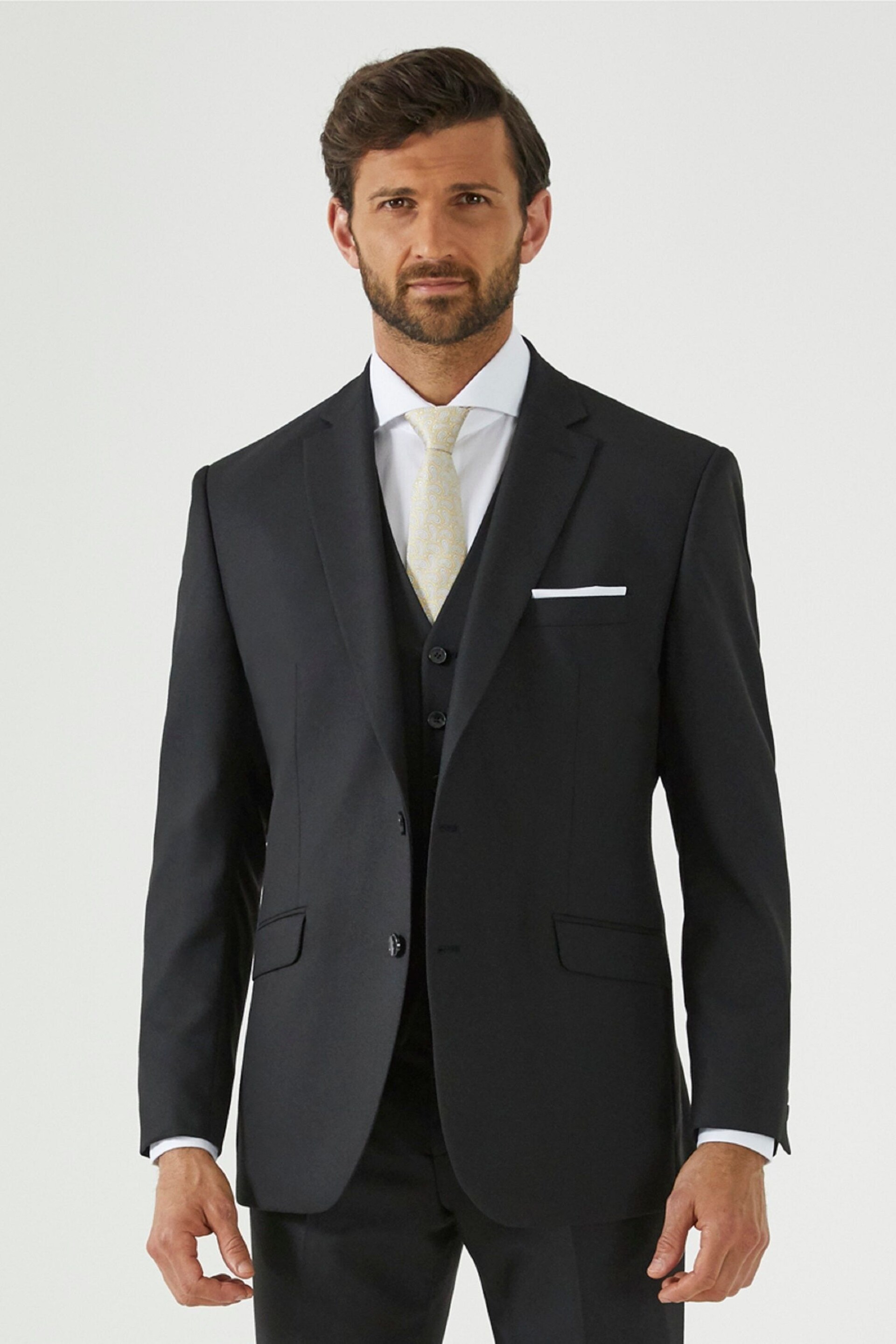 Skopes Montague Black Tailored Fit Suit Jacket - Image 1 of 6