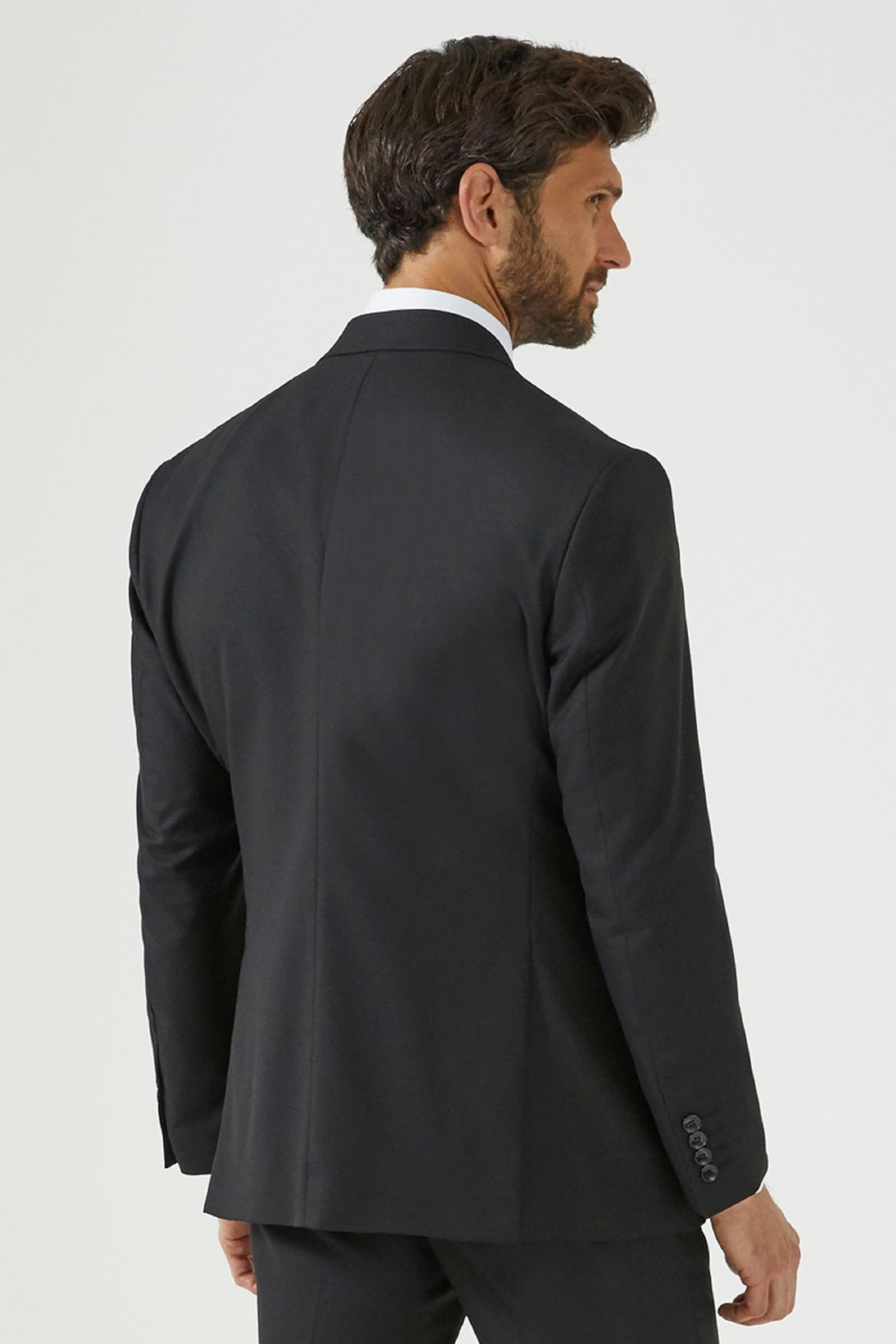 Skopes Montague Black Tailored Fit Suit Jacket - Image 3 of 6