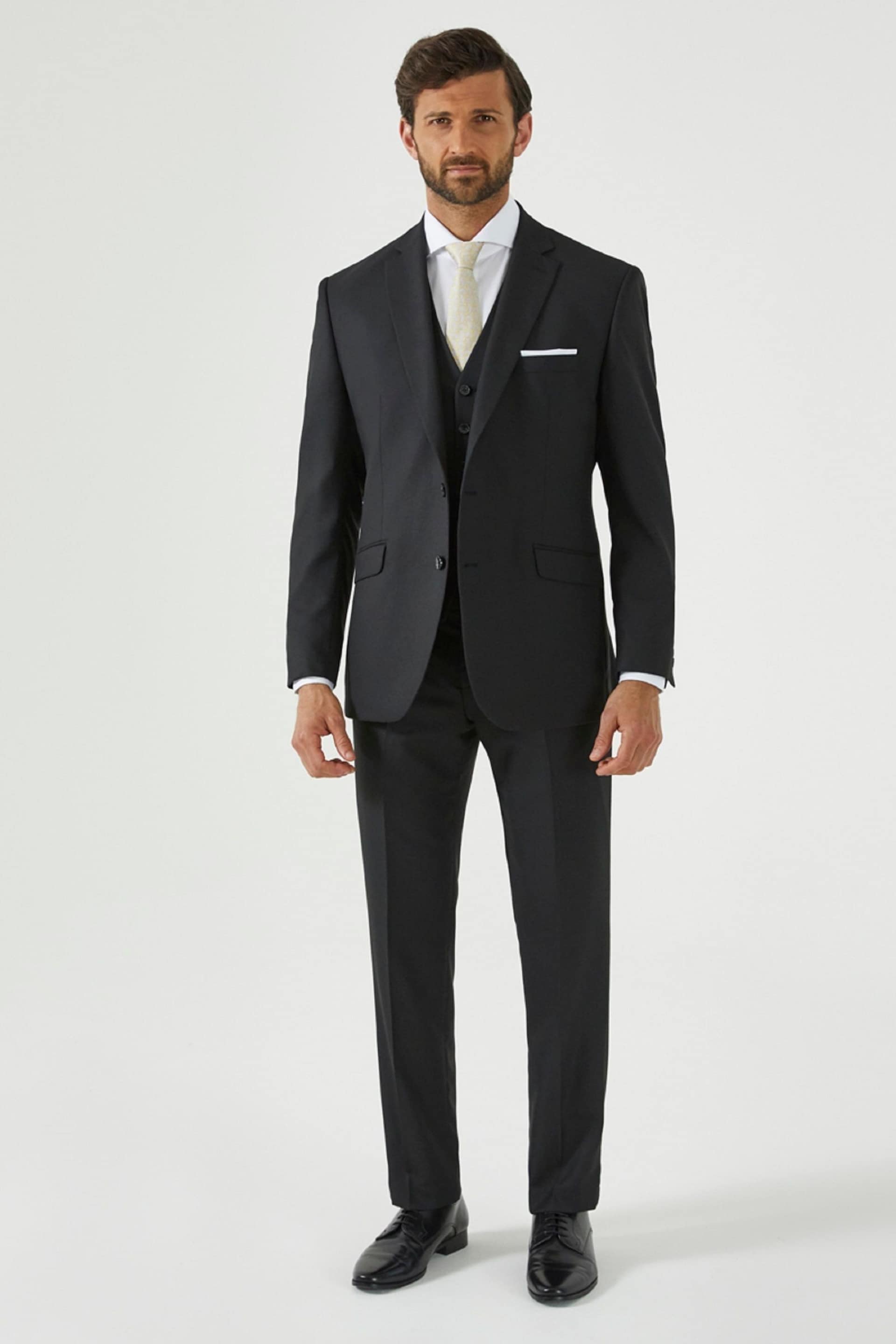Skopes Montague Black Tailored Fit Suit Jacket - Image 4 of 6