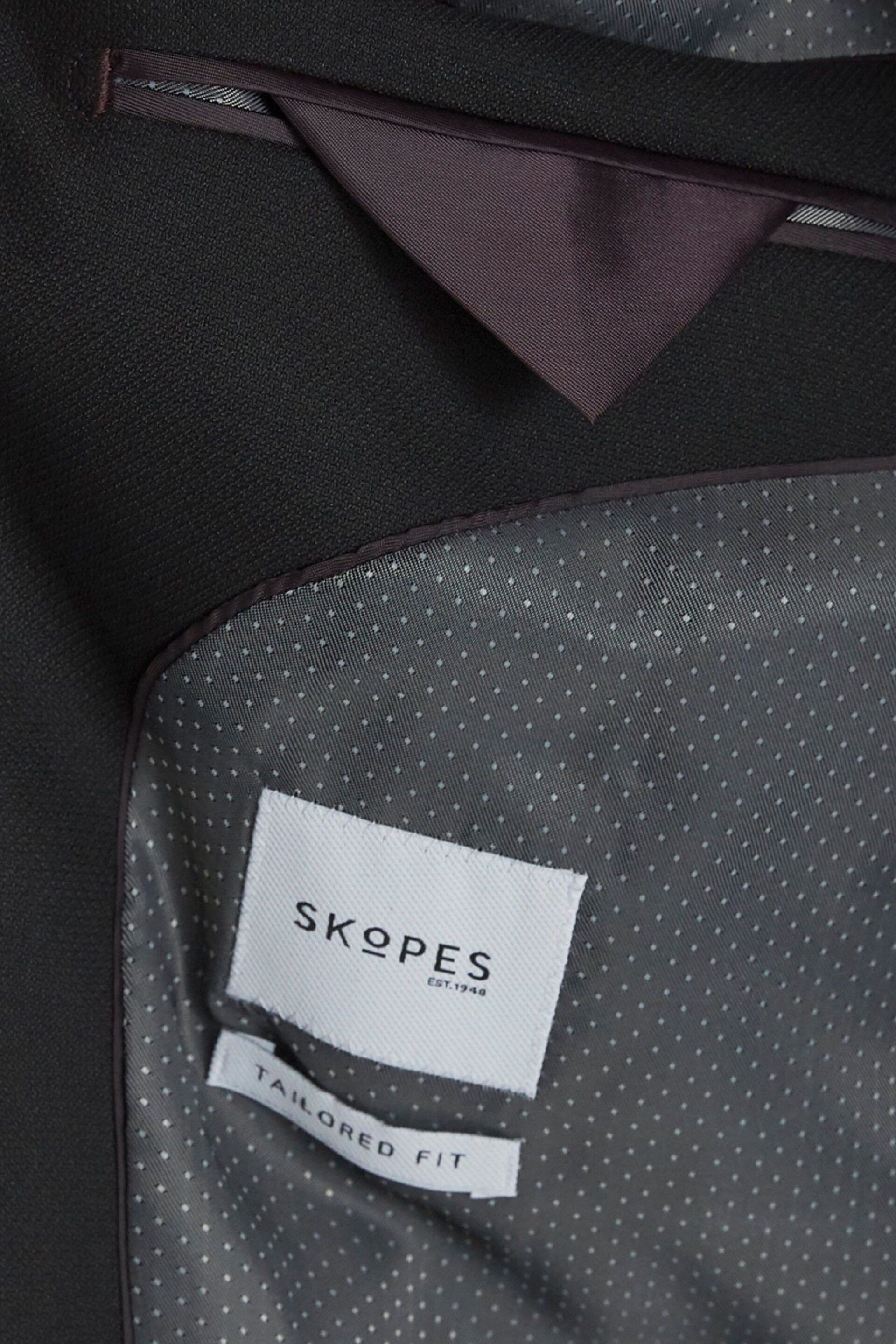 Skopes Montague Black Tailored Fit Suit Jacket - Image 6 of 6