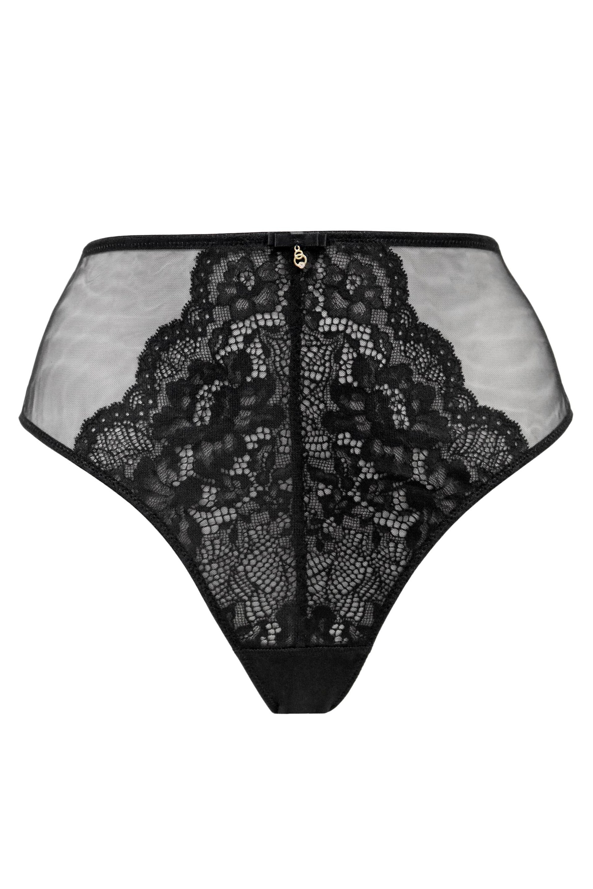 Pour Moi Black High Waist Milan Knickers High Waist Knicker - Image 4 of 5