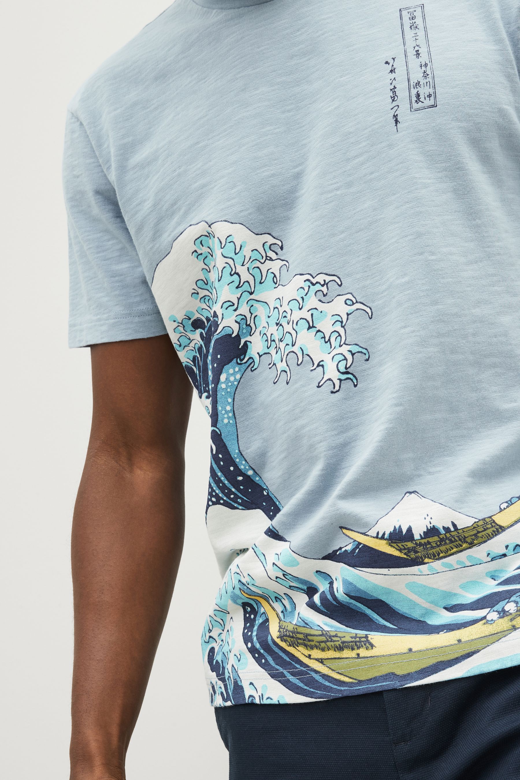 Blue Hokusai Wave Artist License T Shirt