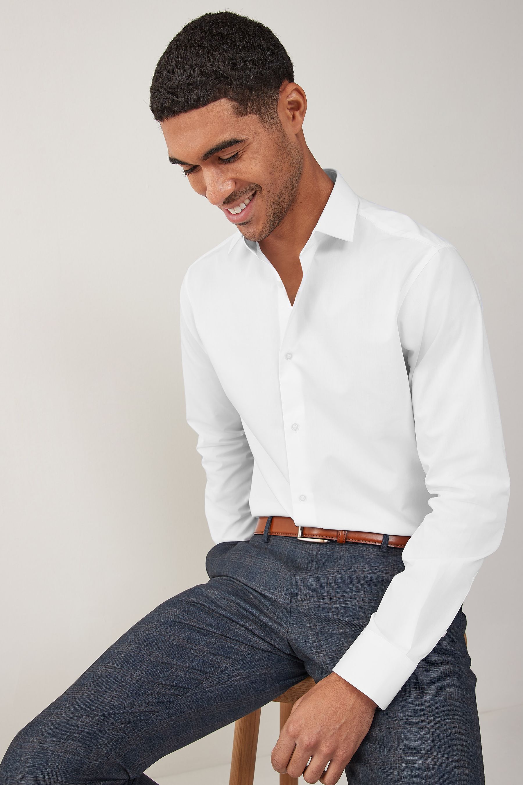 buy-white-regular-fit-easy-care-single-cuff-shirt-from-the-next-uk