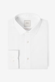White Regular Fit Easy Care Single Cuff Shirt - Image 6 of 8