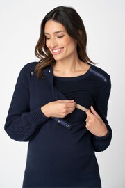 Seraphine Blue Bell Sleeve Cable Detail Nursing Jumper - Image 4 of 4