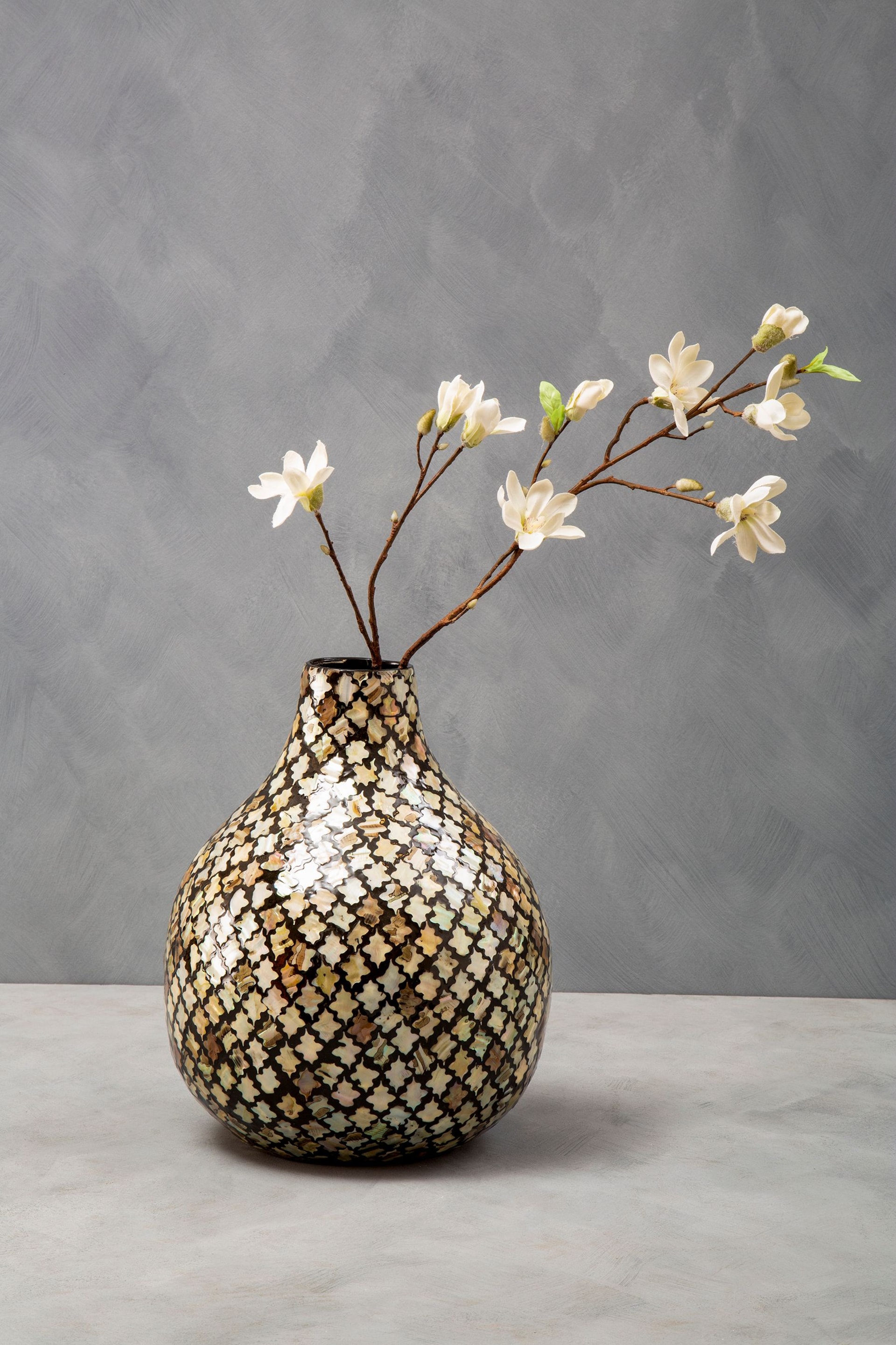 Fifty Five South Bronze Complements Decorative Bamboo Vase - Image 1 of 4