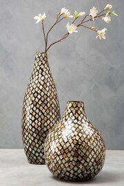 Fifty Five South Bronze Complements Decorative Bamboo Vase - Image 2 of 4