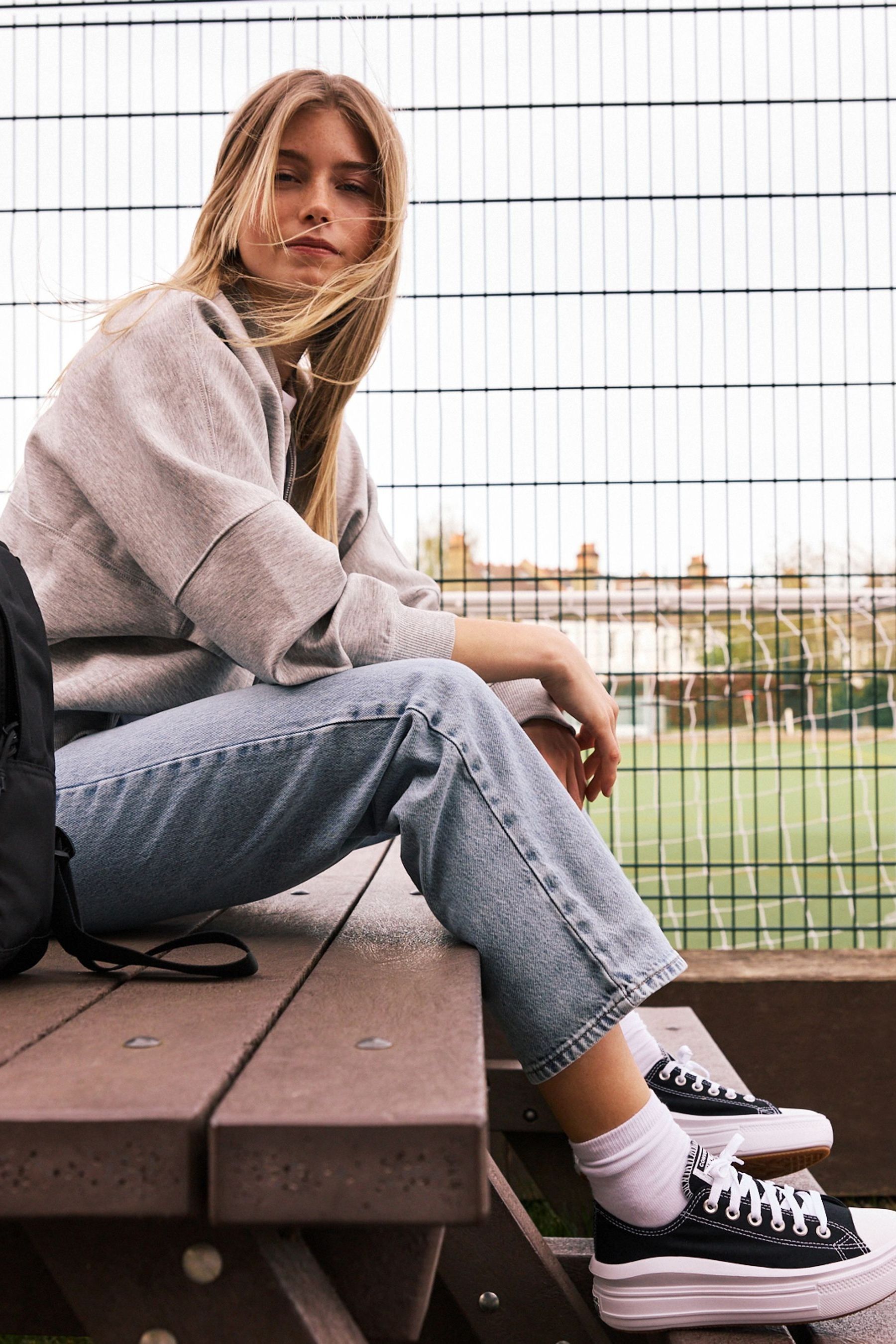 Black converse black jeans top