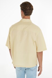 Calvin Klein Green Linen Button Down Shirt - Image 2 of 3