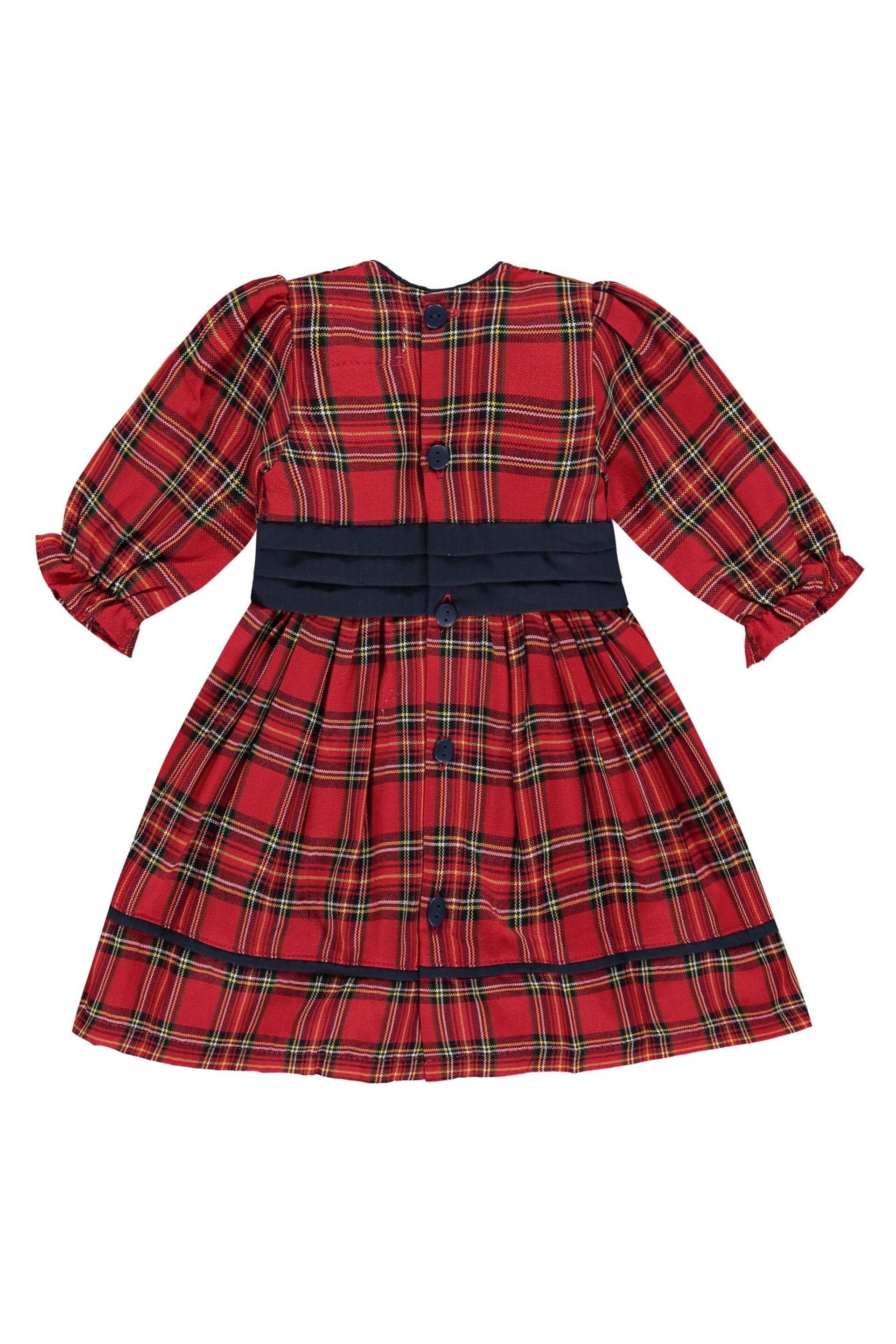 Emile Et Rose Red Tartan Christmas Dress & Tights - Image 3 of 3