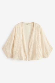 Nude Sheer Embroidered Kimono - Image 5 of 5