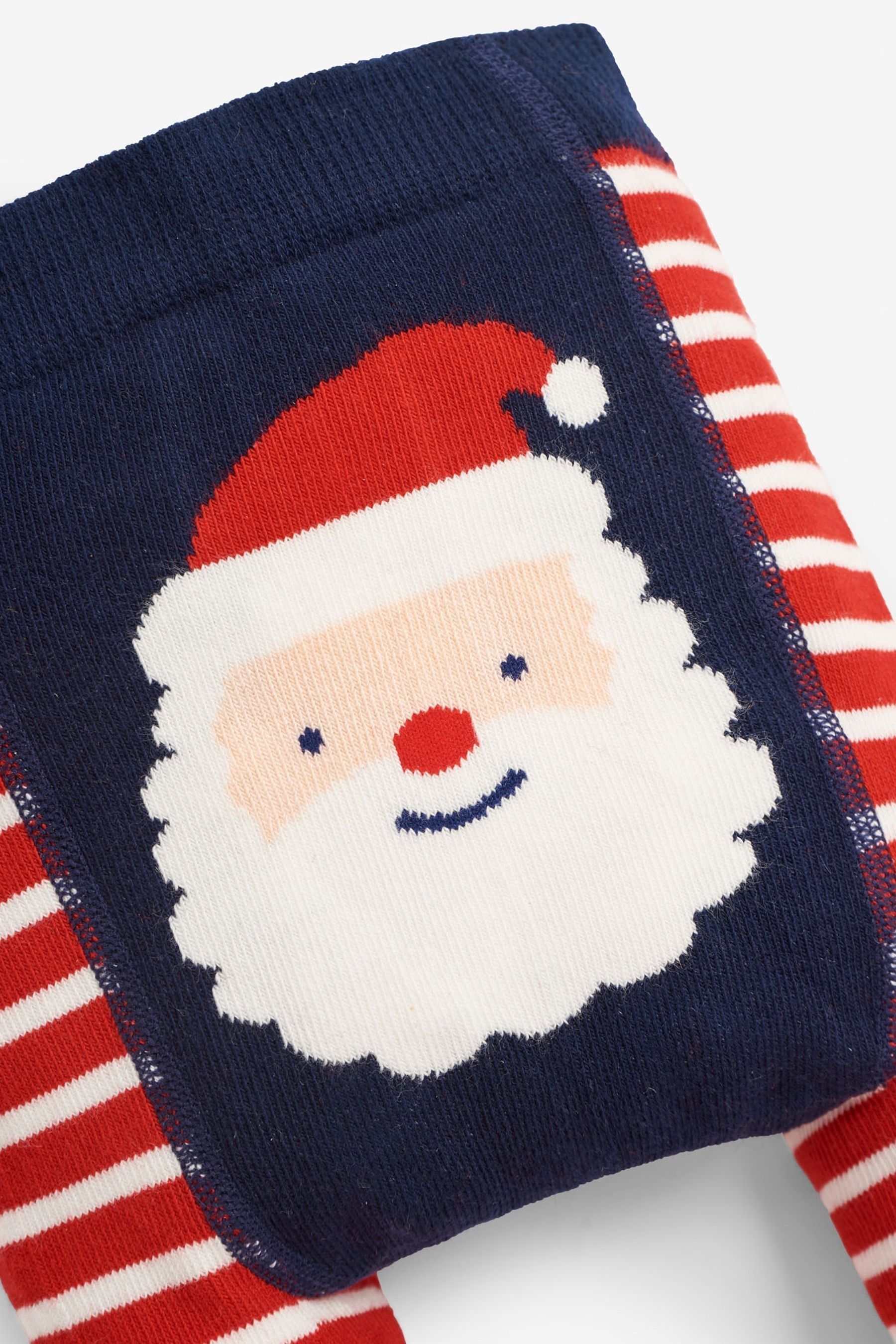 Buy JoJo Maman Bebe Stripe Santa Christmas Cotton Blend Stripe Baby Leggings from the Next UK online shop