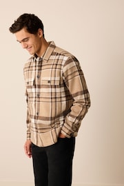 Natural Quilted Check Shacket - Image 2 of 7