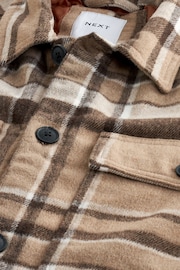 Natural Quilted Check Shacket - Image 6 of 7