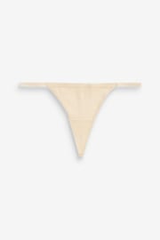 Black/White/Nude G-String Cotton Rich Knickers 4 Pack - Image 6 of 7