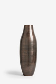 Copper Extra Large Metal Etched Vase - Image 3 of 4