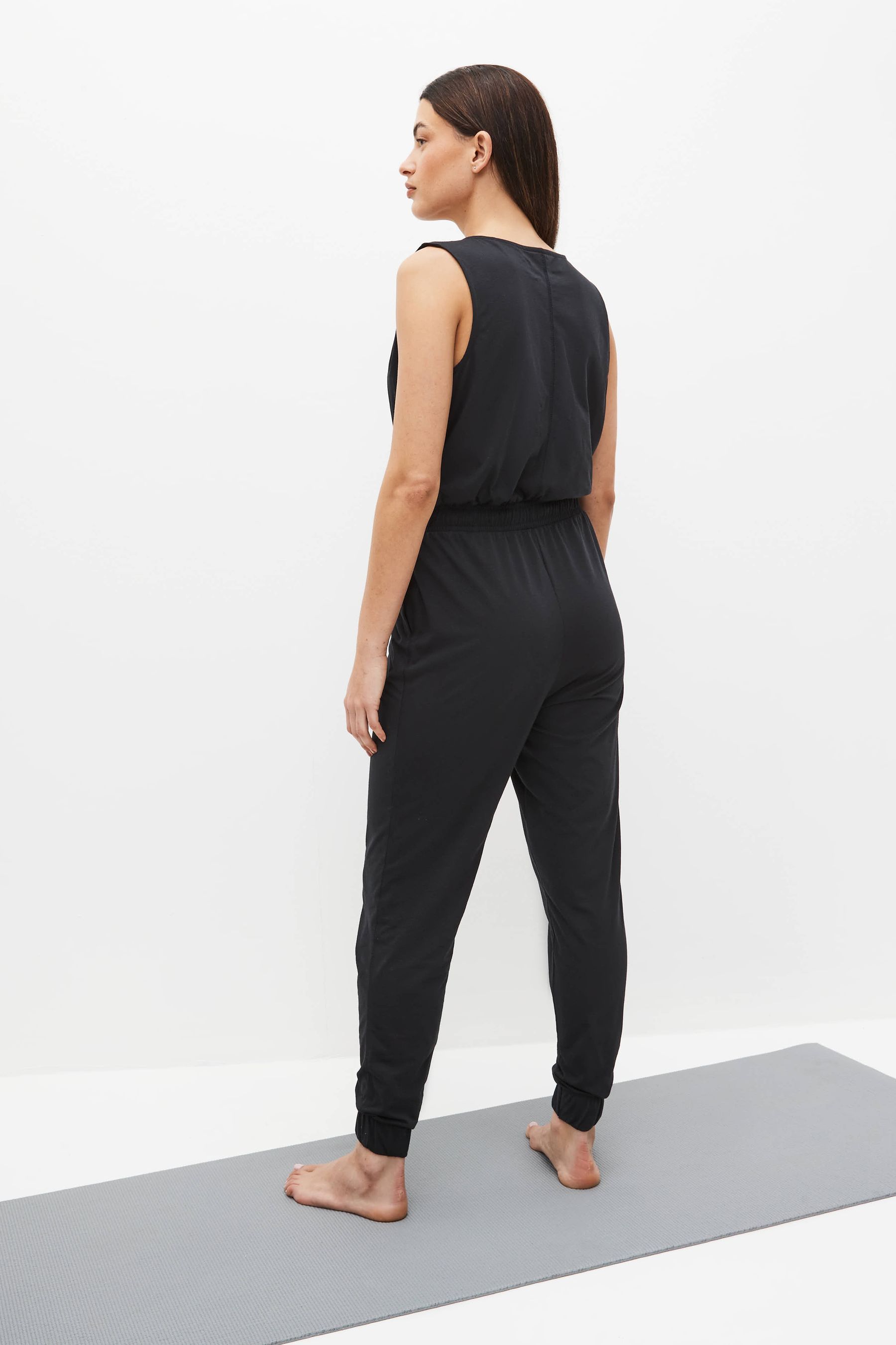 Buy Black Next Active Sport Yoga Sleeveless Jumpsuit from Next Luxembourg