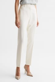 Reiss Cream Ember Petite Slim Fit High Rise Trousers - Image 3 of 6