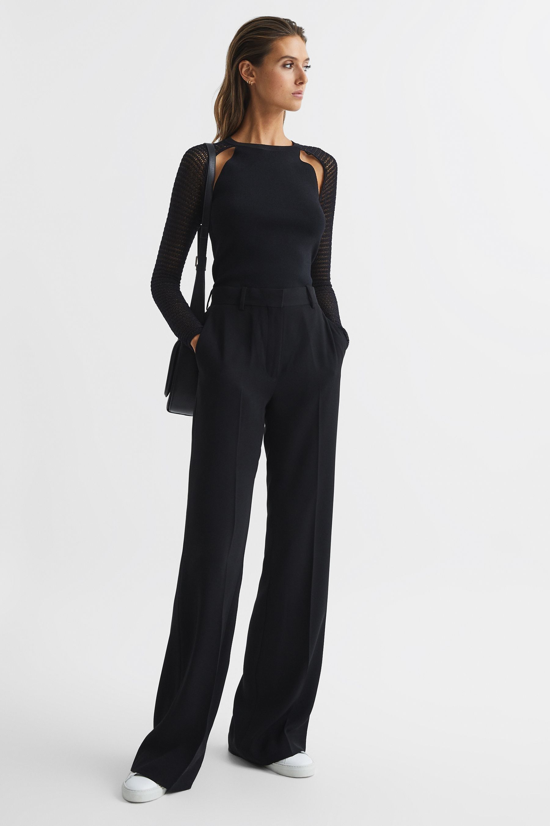 Buy Reiss Black Maria Sheer Twist Front Jumper from Next USA