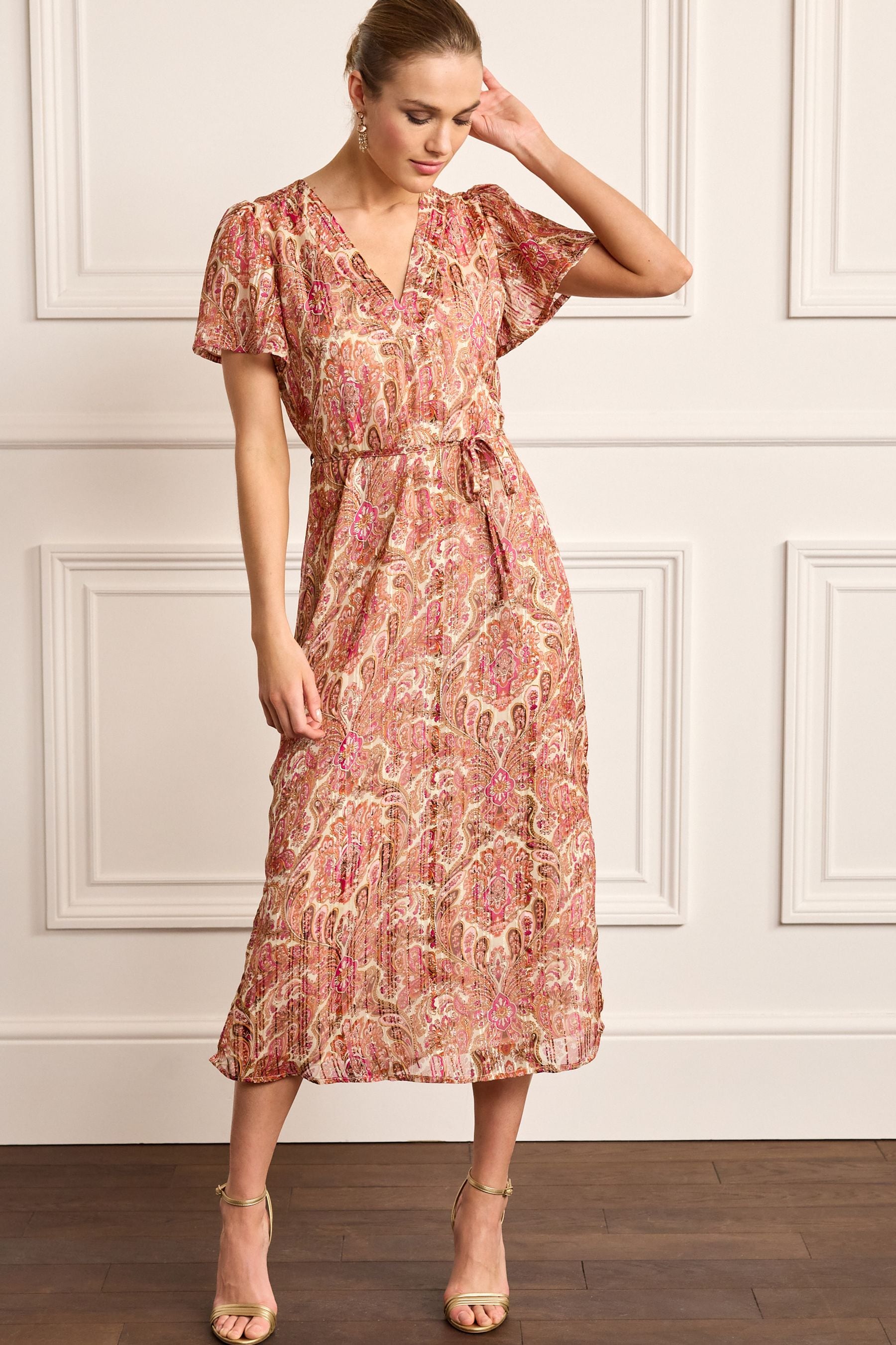 Pink paisley dress outlet