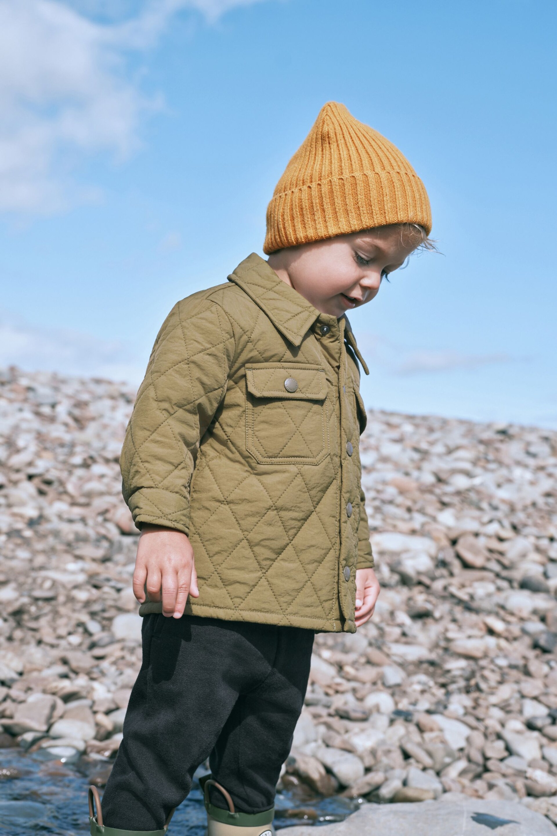 Khaki Green Quilted Shacket (3mths-7yrs) - Image 3 of 9