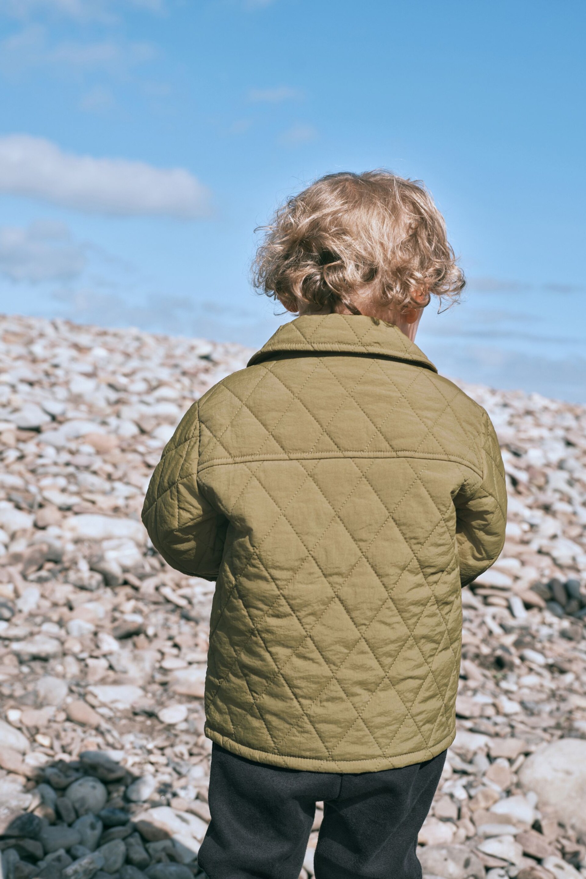 Khaki Green Quilted Shacket (3mths-7yrs) - Image 4 of 9