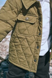 Khaki Green Quilted Shacket (3mths-7yrs) - Image 5 of 9