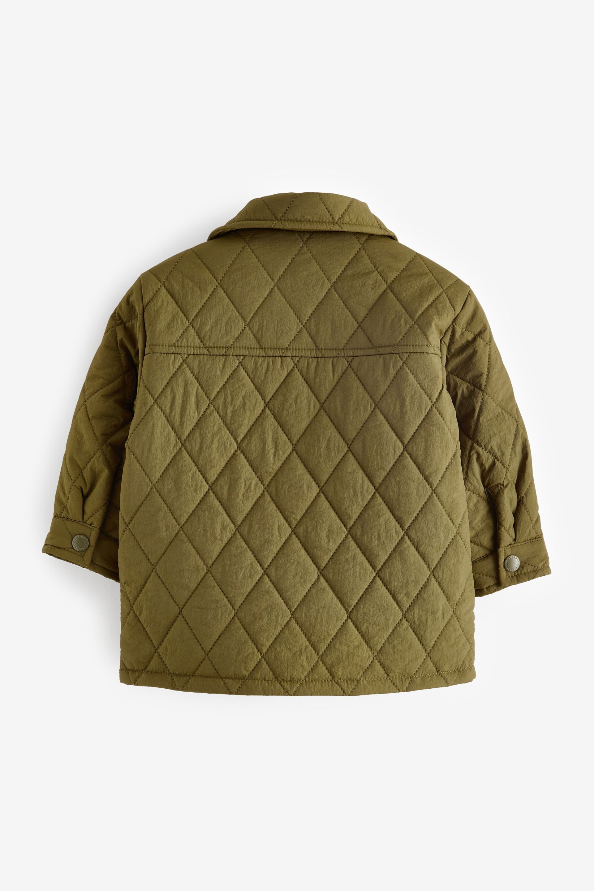 Khaki Green Quilted Shacket (3mths-7yrs) - Image 7 of 9