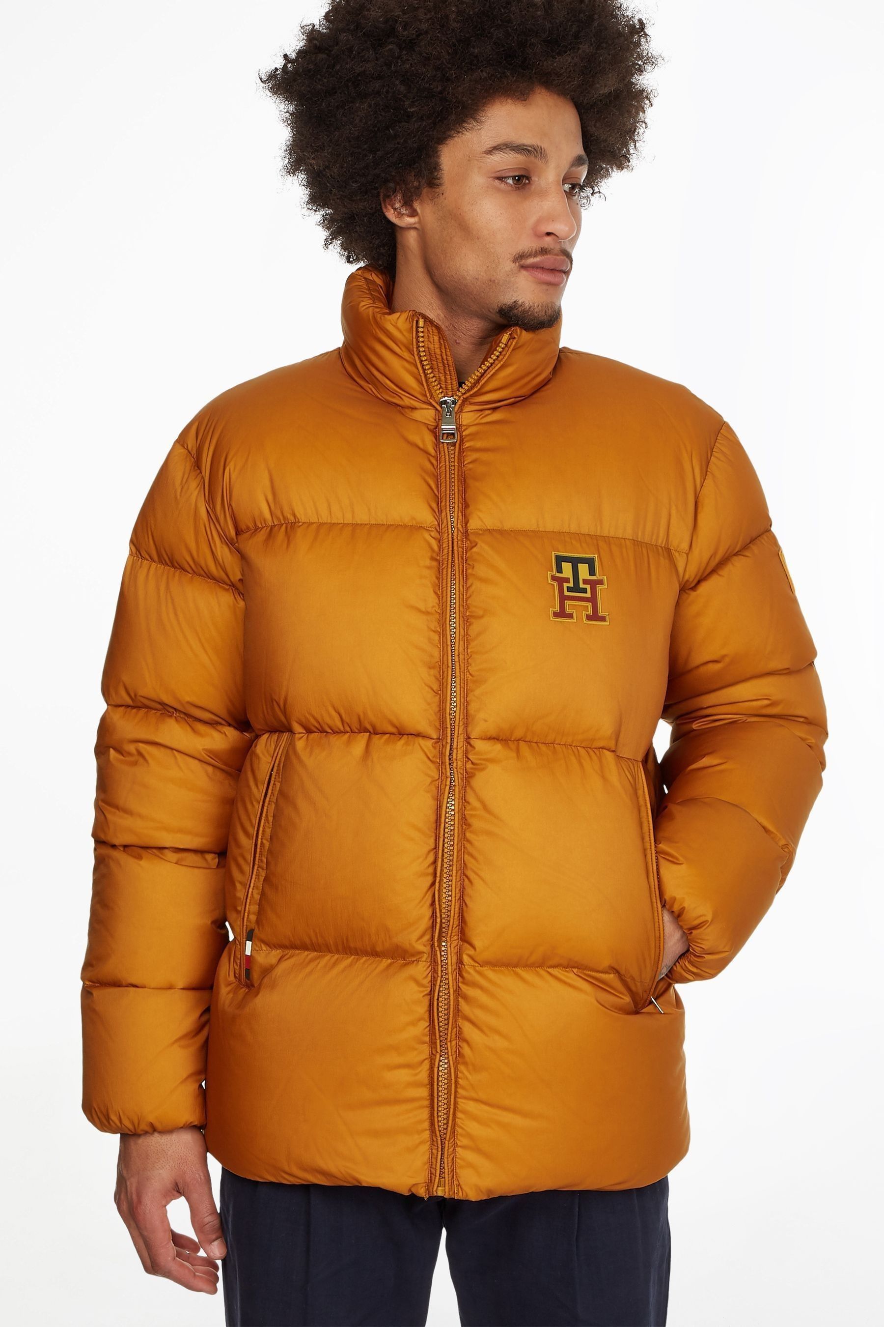Tommy hilfiger gold jacket outlet