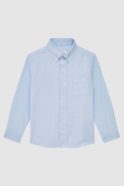 Reiss Soft Blue Greenwich Senior Slim Fit Button-Down Oxford Shirt - Image 2 of 6