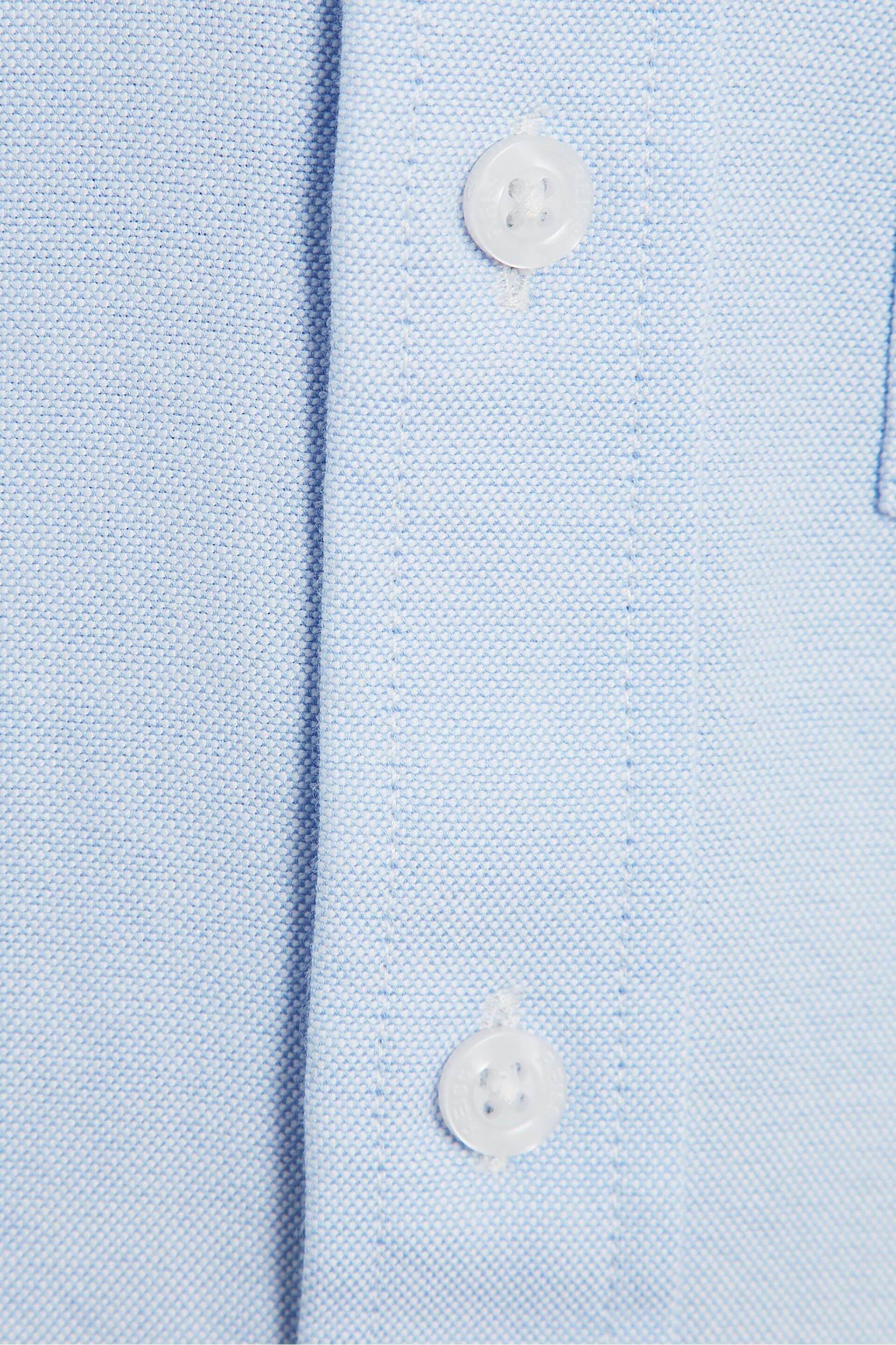 Reiss Soft Blue Greenwich Senior Slim Fit Button-Down Oxford Shirt - Image 6 of 6