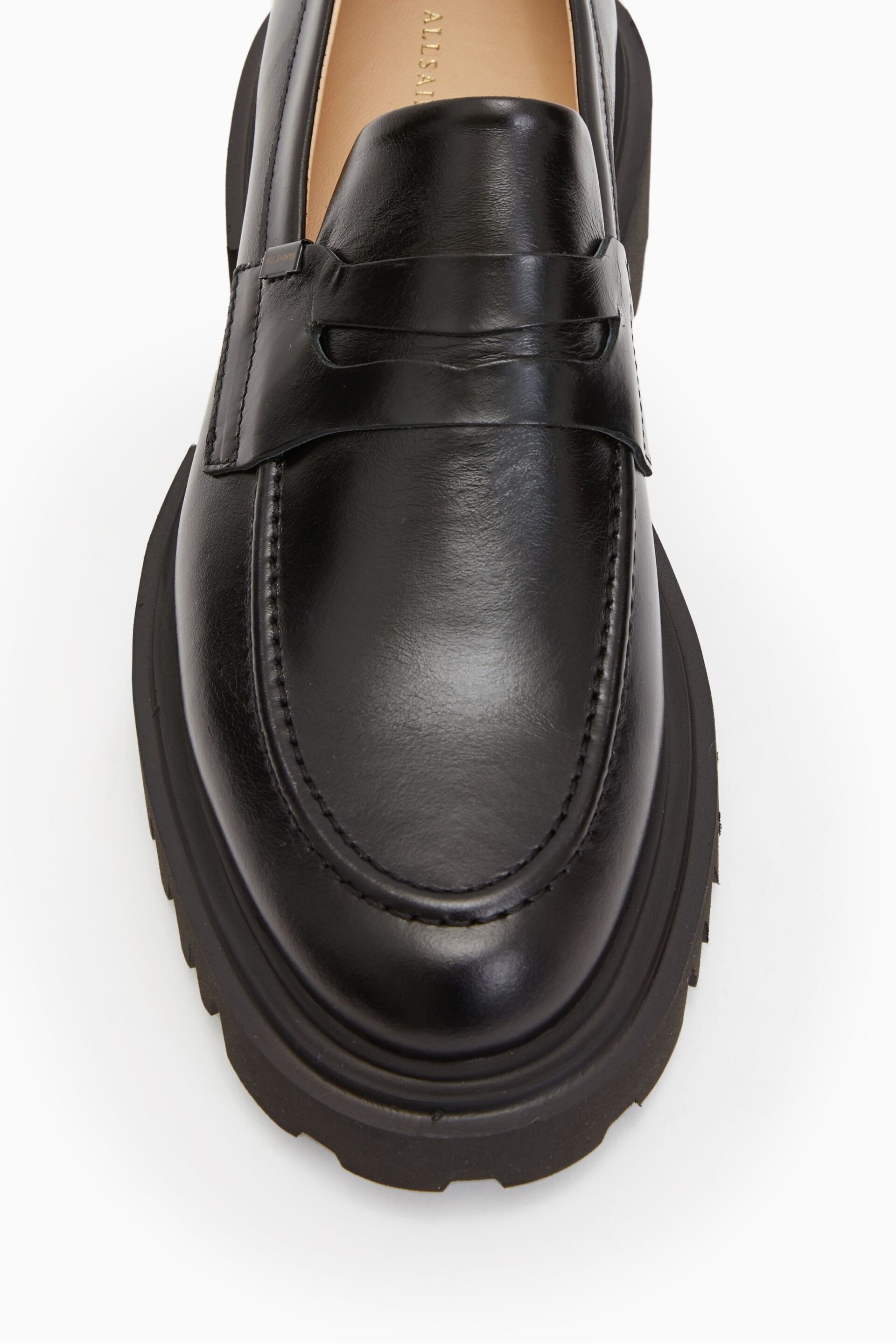 AllSaints Black Lola Loafers - Image 4 of 6