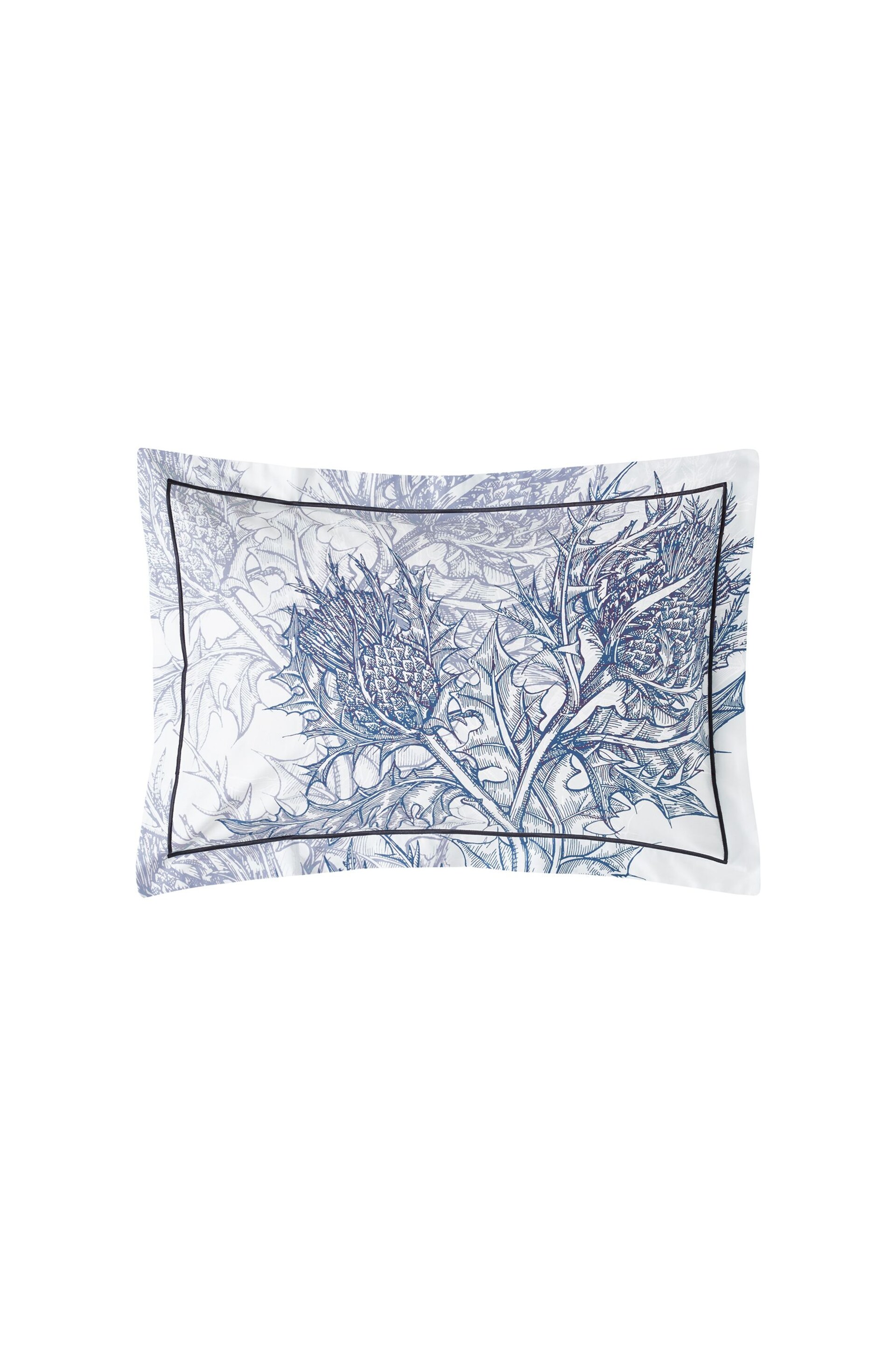 Timorous Beasties Set of 2 Blue Thistle Azure Pillowcases - Image 3 of 3