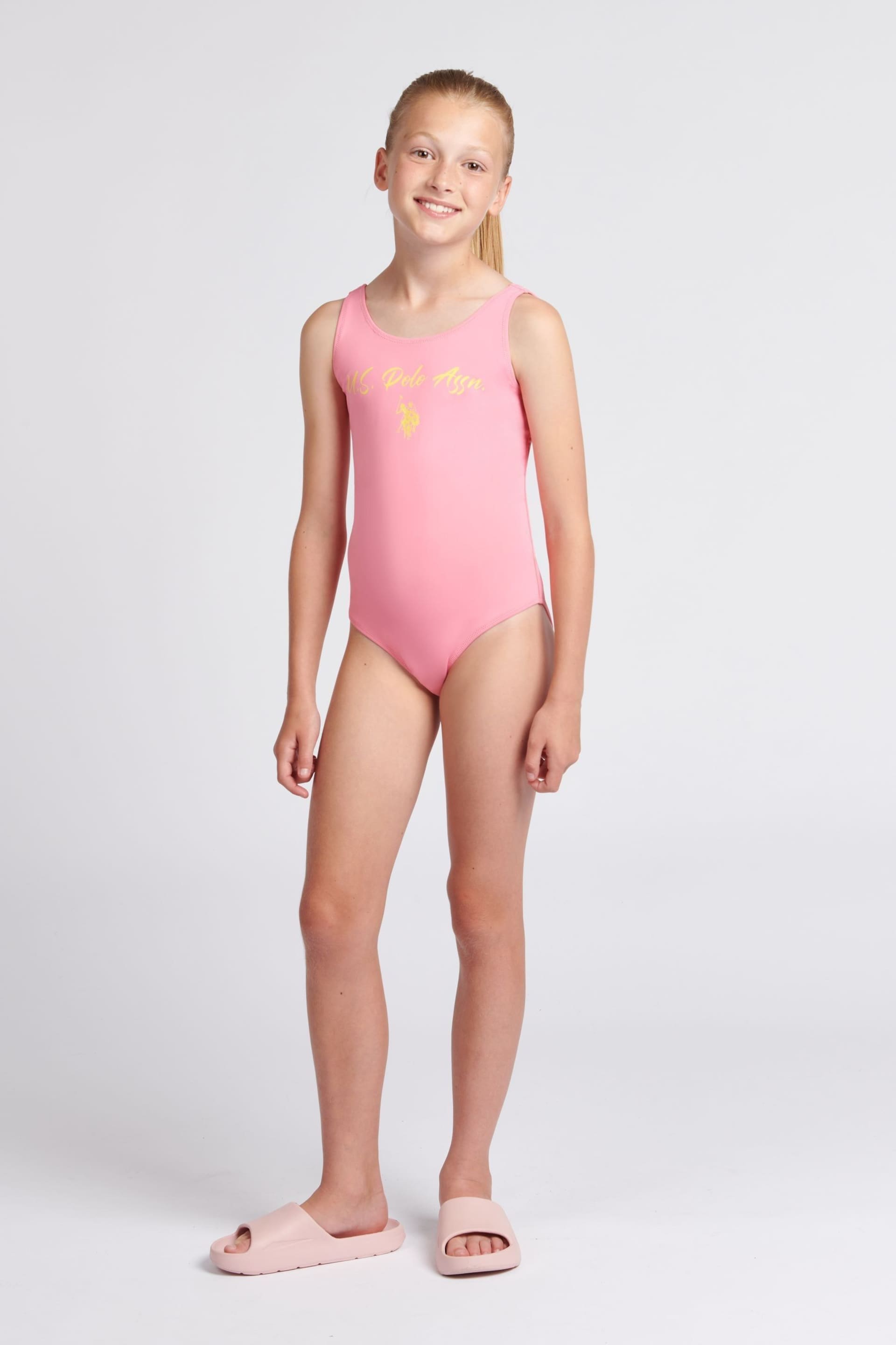 U.S. Polo Assn. Pink Script Swimsuit - Image 3 of 7
