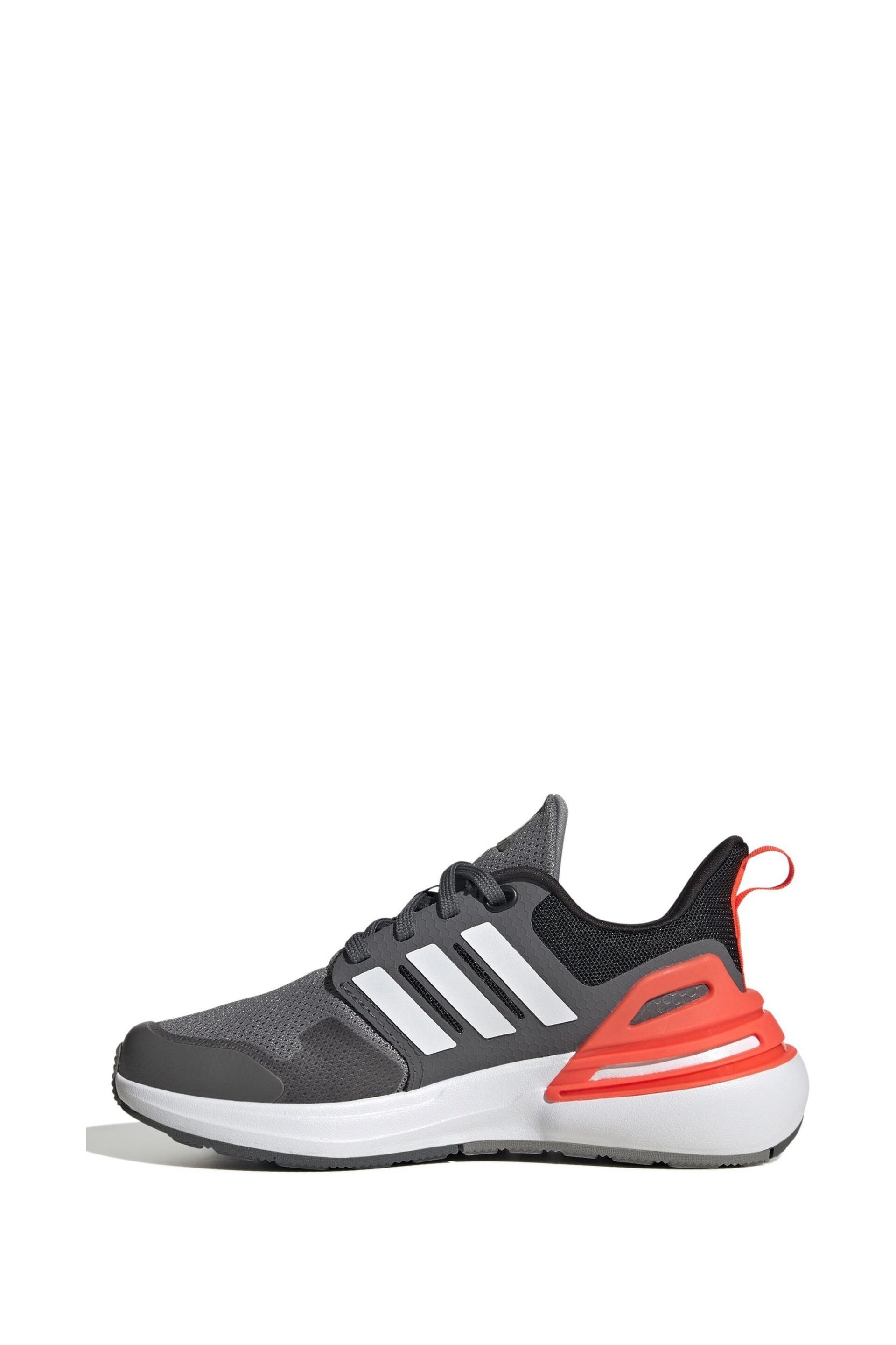 adidas Grey Sportswear Kids Rapidasport Bounce Lace Trainers - Image 2 of 9