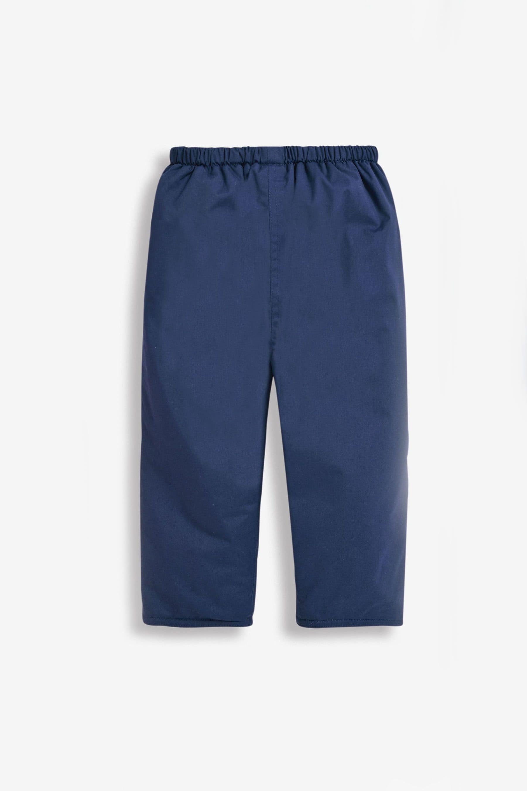JoJo Maman Bebe Navy Waterproof Fleece Lined Pull Up Trousers 12 18 Mths NAVY BLUE Baby