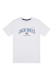 Jack Wills White Flag Drop Shoulder T-Shirt - Image 4 of 6