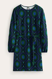 Boden Black Chrome Violet Jersey Shift Dress - Image 6 of 6