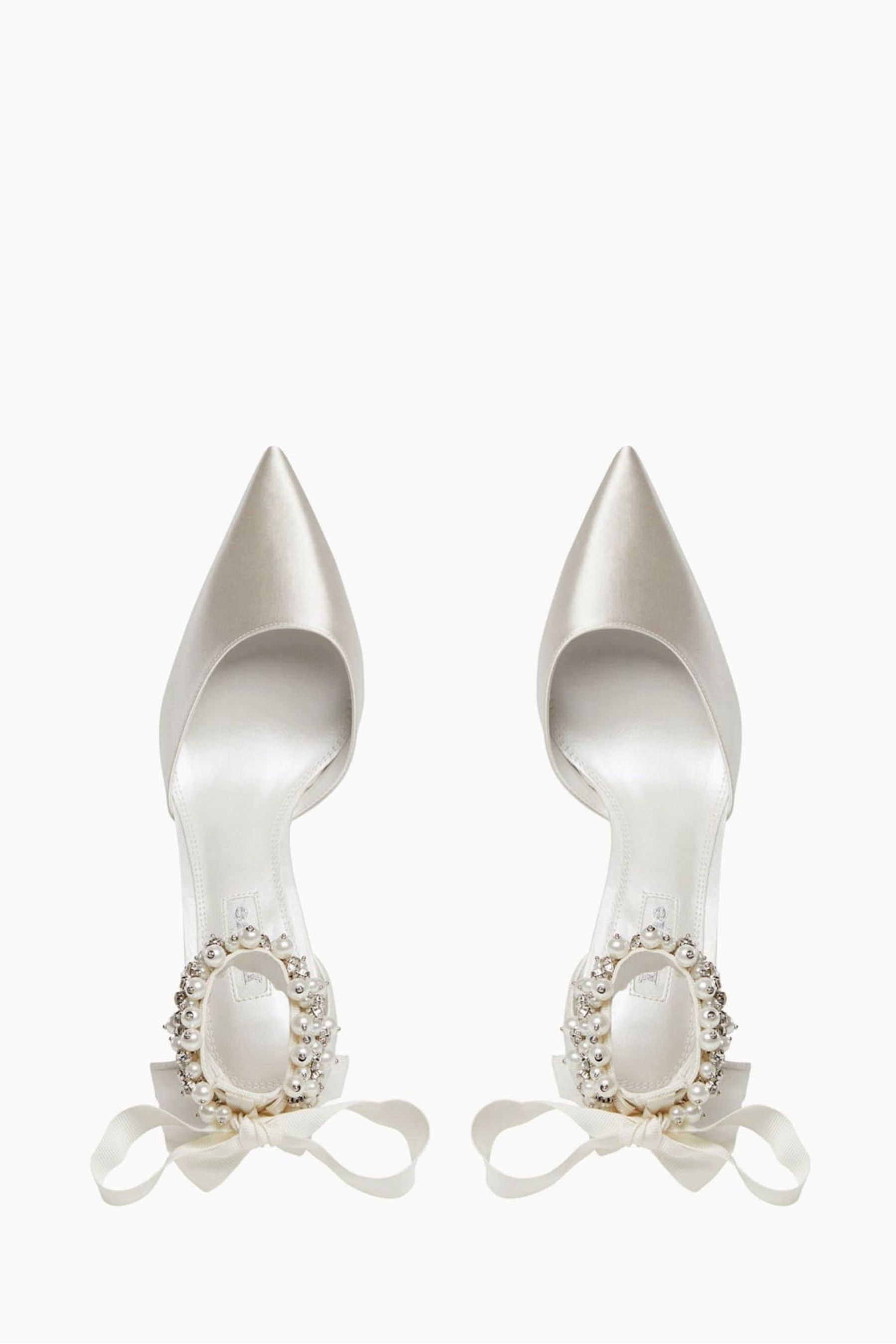 Buy Dune London Natural Clarette Embellished Ankle Strap Wedding Shoes from Next Luxembourg