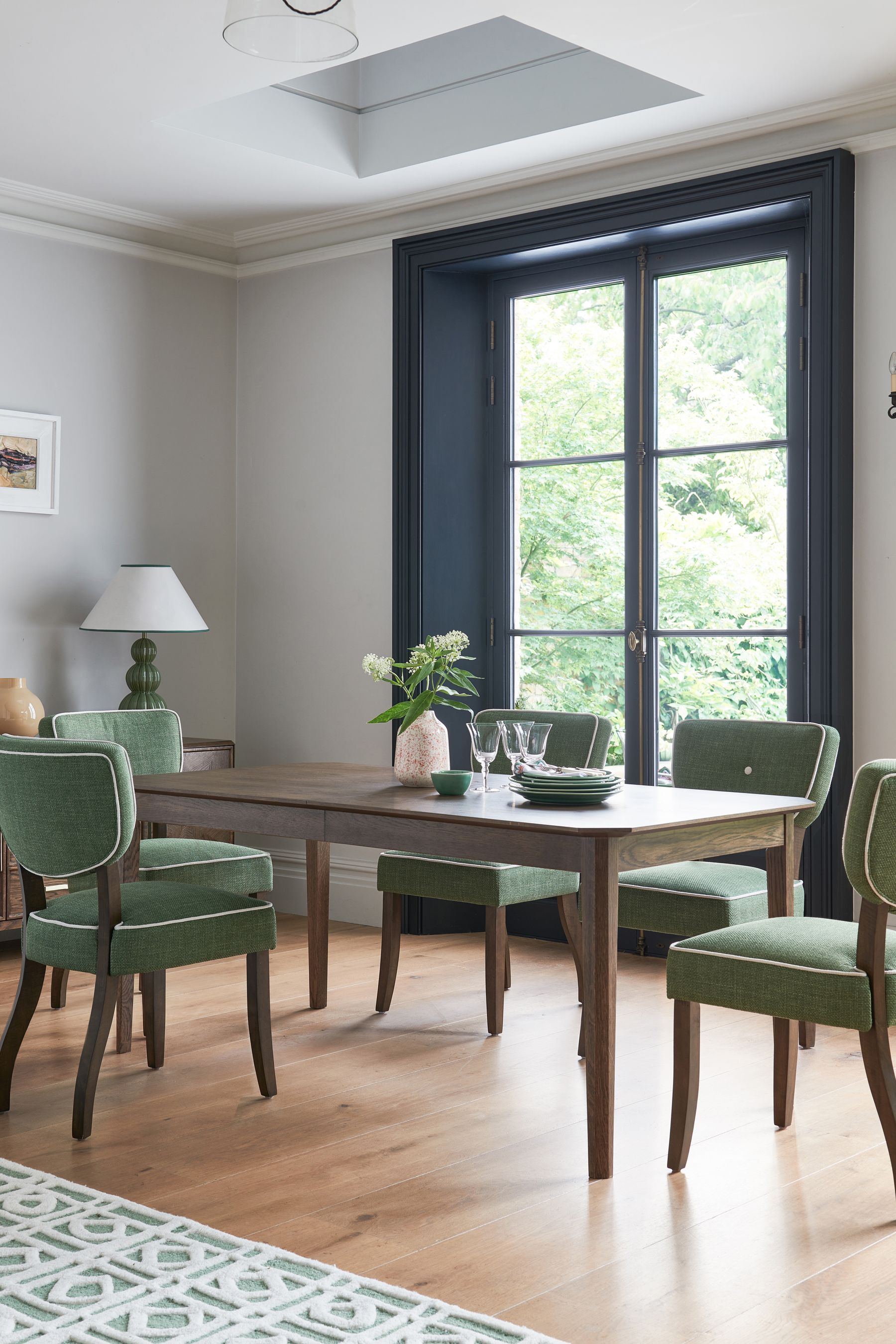Buy Nina Campbell Brown Rectangular 6 to 8 Seater Tedworth Extending Dining Table from the Next UK online shop